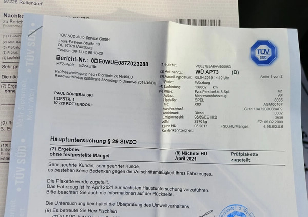 Opel Vivaro cena 38900 przebieg: 155364, rok produkcji 2009 z Jutrosin małe 436